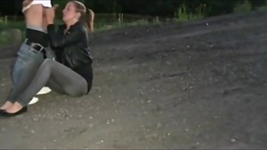 Lucky Dude Fucks Horny German Slut on the Street