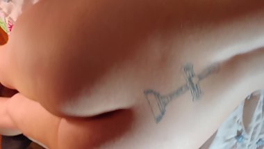 Fucking tight Romanian pussy with a strapon