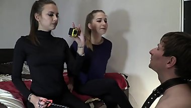 Russian Teens Spit in Mans face