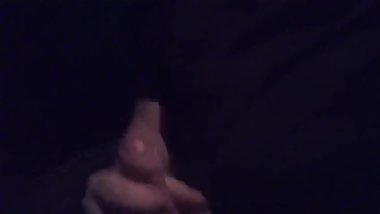 Playing with my cock in the work van