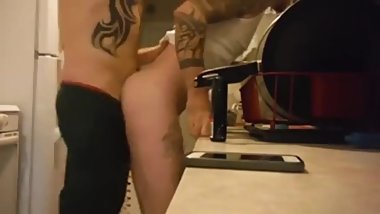 my horny cousin found me in the kitchen and fucked me hard while I recorded