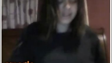 [Shocked Reaction Clip] Teen In Black Plays With Boobies (No Sound)