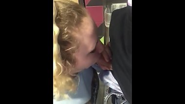 cute 18 year old gives great blowjob in public bathroom