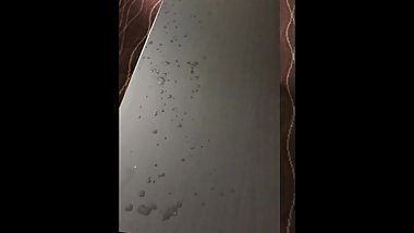 Young teen spraying his load accross the table