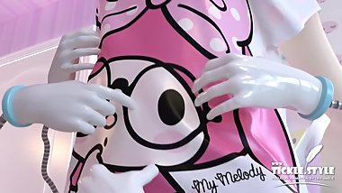 www.Tickle.Style - 3D Girl Waist & Navel Tickle