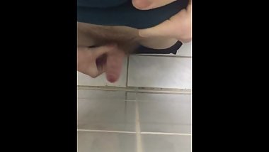 Semi hard cum on wall