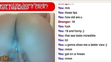 Naughty ebony teen on Omegle