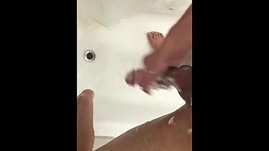 Soapy Young Teen Jerks Off in Shower