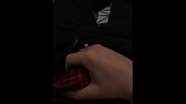 Girl gives handjob