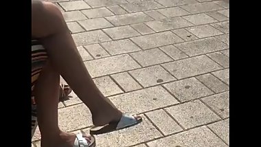 Hot teen shoeplay in sandals