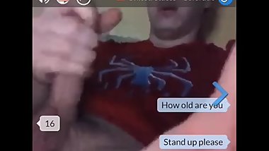 Teen boy jerking off