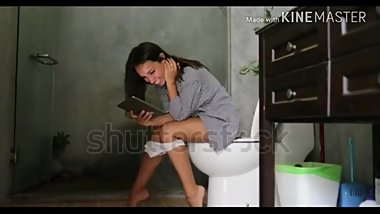 Sexy teen toilet diarrhea farting sfx added